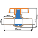 Ver imagem 3 de Registro de Esfera com União Dentada Pvc Bitola 1/2'' Cor Azul Irriga Durín