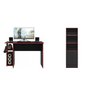Kit 2 Peças Mesa Escritório/Gamer e Armário 2 Portas 5 Prateleiras Espresso Móveis - 2