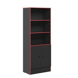 Kit 2 Peças Mesa Escritório/Gamer e Armário 2 Portas 5 Prateleiras Espresso Móveis - 11