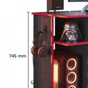 Ver imagem 6 de Kit 2 Peças Mesa Escritório/Gamer e Armário 2 Portas 5 Prateleiras Espresso Móveis