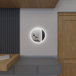 Espelho Orgânico Decorativo Lapidado com Led 80x80 Cm E08 para Sala, Quarto, Banheiro, 6000k 110v - 7