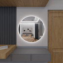 Ver imagem 5 de Espelho Orgânico Decorativo Lapidado com Led 80x80 Cm E08 para Sala, Quarto, Banheiro, 6000k 110v