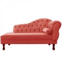 Ver imagem 4 de Recamier Sofá Divã Com Pés Retro 160X80 - Elã:Suede Vermelho