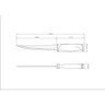 Faca Fish para Filetar Lâmina Aço Inox Cabo Polipropileno Bainha em Nylon com Afiador 6" - 3