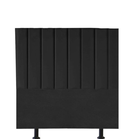 Cabeceira Estofada Carla 90cm Solteiro Para Cama Box Quarto Suede Preto - Gat Magazine