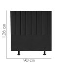 Ver imagem 2 de Cabeceira Estofada Carla 90cm Solteiro Para Cama Box Quarto Suede Preto - Gat Magazine