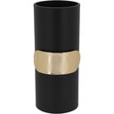 Ver imagem 1 de Vaso Decorativo Enfeite Casa Metal 24x10x10cm Preto