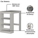 Ver imagem 7 de Mesa Bancada para Cozinha B15 MDP 90cm Branco 2 Lugares Nova Mobile