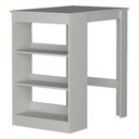 Ver imagem 1 de Mesa Bancada para Cozinha B15 MDP 90cm Branco 2 Lugares Nova Mobile