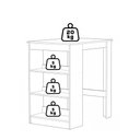 Ver imagem 3 de Mesa Bancada para Cozinha B15 MDP 90cm Branco 2 Lugares Nova Mobile