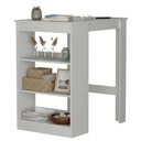 Ver imagem 4 de Mesa Bancada para Cozinha B15 MDP 90cm Branco 2 Lugares Nova Mobile