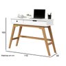 Mesa para Estudos Home Office Com Gavetas Branca - 5