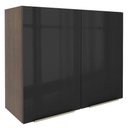 Ver imagem 1 de Armário Aéreo Madesa Lux 80 cm 2 Portas Rustic e Preto