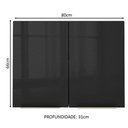 Ver imagem 6 de Armário Aéreo Madesa Lux 80 cm 2 Portas Rustic e Preto