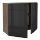 Ver imagem 3 de Armário Aéreo Madesa Lux 80 cm 2 Portas Rustic e Preto