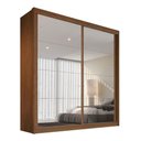 Ver imagem 1 de Guarda-roupa Casal Mali 2 Portas 3 Gavetas 100% Mdf com Espelho 19200 Castanho/off White - Europa Mó
