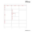 Ver imagem 5 de Guarda Roupa Casal com Espelho 6 Portas 6 Gavetas Milano Albatroz Móveis