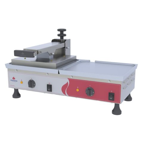 Grill Elétrica Dupla Progás 70cm Chapa de Alumínio com 1 Prensa 220V pra-700E