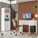 Ver imagem 1 de Kit 2 Peças 1 Escrivaninha 2 Gavetas e 1 Armário Gamer 2 Portas Espresso Móveis