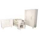 Ver imagem 3 de Quarto de Bebê com Berço 2 em 1 Guarda Roupa Cômoda Estante e Trocador Kakau Retrô Espresso Móveis