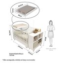 Ver imagem 7 de Quarto de Bebê com Berço 2 em 1 Guarda Roupa Cômoda Estante e Trocador Kakau Retrô Espresso Móveis