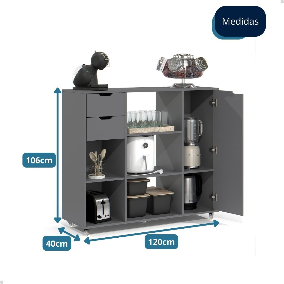 Divisor de Ambientes Cantinho do Café - Cinza - Mod.3048 - 7