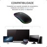 Mouse sem Fio Recarregável Led Carregador Usb Bugshop Branco - 2