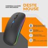 Mouse sem Fio Recarregável Led Carregador Usb Bugshop Branco - 5