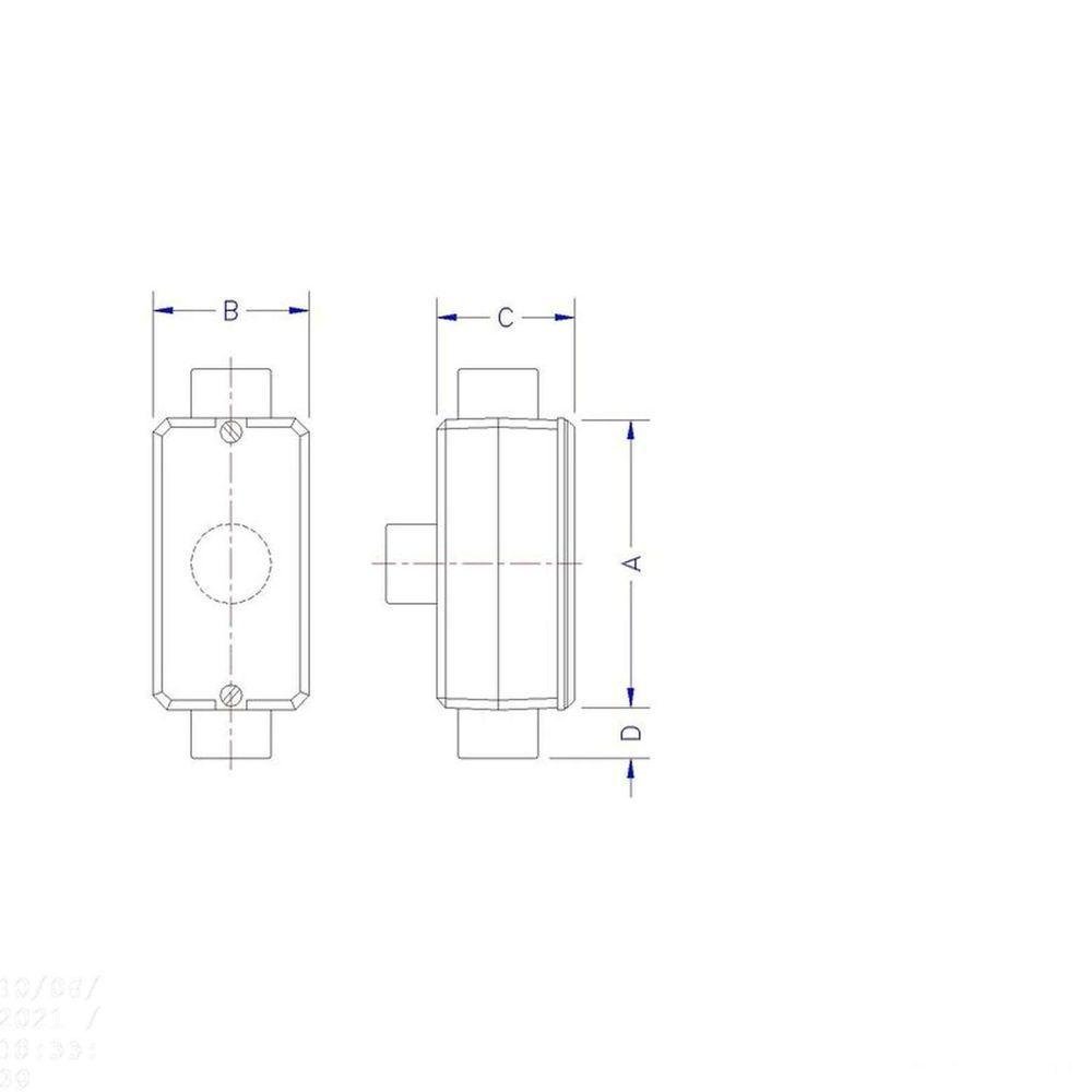 Condulete Fixo 3/4" Tipo "tb" - sem Tampa / Rosca Bsp / com Pintura Eletrostática a Pó Tramontina - 2