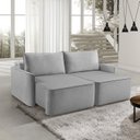 Ver imagem 1 de Sofá Retrátil 260cm com Kit Entrada USB 4 Lugares Moon 2323 