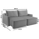 Ver imagem 3 de Sofá Retrátil 260cm com Kit Entrada USB 4 Lugares Moon 2323 