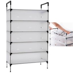 Sapateira Rack 6 Andares 18 Pares Sapato Tenis Sandalia Livro Objeto Organizaçao Hall de Entrada pra - 1