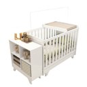 Ver imagem 3 de Quarto de Bebê com Berço Mini Cama Estante 4 Prateleiras e Trocador Kakau Retrô Espresso Móveis