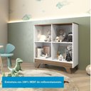 Ver imagem 5 de Quarto de Bebê com Berço Mini Cama Estante 4 Prateleiras e Trocador Kakau Retrô Espresso Móveis