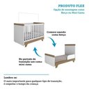 Ver imagem 4 de Quarto de Bebê com Berço Mini Cama Estante 4 Prateleiras e Trocador Kakau Retrô Espresso Móveis