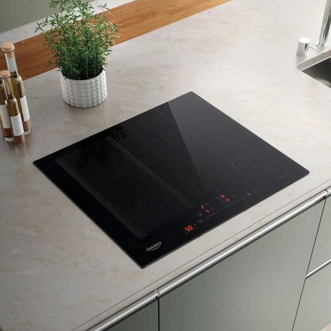 Cooktop de Indução Dako Diplomata Zona Flexível 4 Bocas Vitrocerâmico Preto 220V