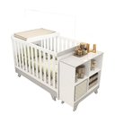 Ver imagem 2 de Quarto de Bebê com Berço Mini Cama Estante 4 Prateleiras e Trocador Kakau Retrô Espresso Móveis