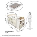 Ver imagem 3 de Quarto de Bebê com Berço Mini Cama Estante 4 Prateleiras e Trocador Kakau Retrô Espresso Móveis