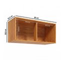 Ver imagem 4 de Armário Aéreo Cozinha 80 cm Trebbiano 2 Portas 100% MDF Amêndoa - Rio Doce