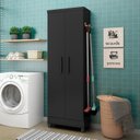 Ver imagem 6 de Conjunto Home Office 3 Peças 1 Escrivaninha 1 Armário Multiuso e 1 Estante Livreiro Espresso Móveis Preto