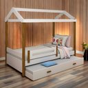 Ver imagem 1 de Cama Casa Elisa Branca Solteiro com Cama Auxiliar