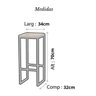 Conjunto Mesa Alta Bar Bistrô Redonda Pinus 2 Bancos Industrial Black Don Castro Decor Industrial Pr - 4