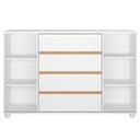 Ver imagem 6 de Cômoda Sapateira para Quarto 2 Portas 4 Gavetas Parma A04 Flex Branco Freijó - Lyam Decor