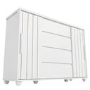 Ver imagem 6 de Cômoda Sapateira para Quarto 2 Portas 4 Gavetas Parma A04 Flex Branco Freijó - Lyam Decor