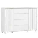 Ver imagem 2 de Cômoda Sapateira para Quarto 2 Portas 4 Gavetas Parma A04 Flex Branco Freijó - Lyam Decor