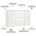Ver imagem 3 de Cômoda Sapateira para Quarto 2 Portas 4 Gavetas Parma A04 Flex Branco Freijó - Lyam Decor