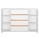 Ver imagem 7 de Cômoda Sapateira para Quarto 2 Portas 4 Gavetas Parma A04 Flex Branco Freijó - Lyam Decor
