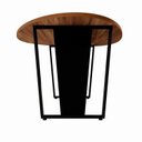 Ver imagem 5 de Mesa de Reunião para Escritório 1,80MX1,10m Orgânica com Pés em Metal Corporate F5 Marrom/Nogal/Preto