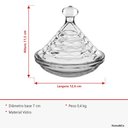 Ver imagem 6 de Potiche Decorativo de Vidro Transparente 11x12x12cm Tampa Enfeite Sala Mesa