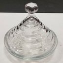 Ver imagem 2 de Potiche Decorativo de Vidro Transparente 11x12x12cm Tampa Enfeite Sala Mesa